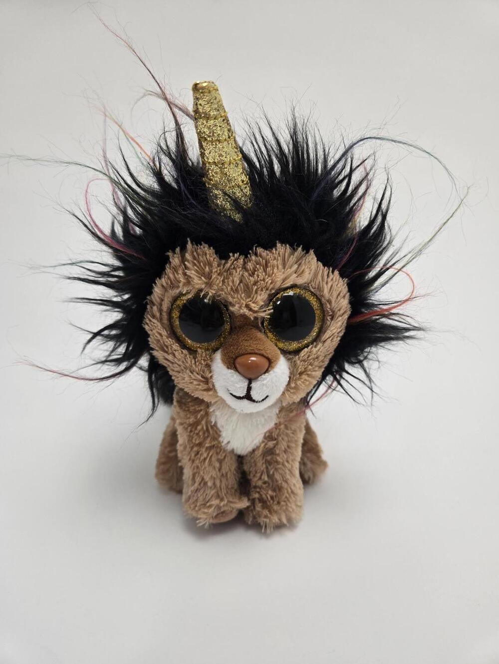 Ty Beanie Boo “Ramsey” the Unicorn Lion - No Hang Tag (6 inch)